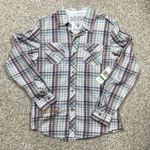 Guess plaid button shirt